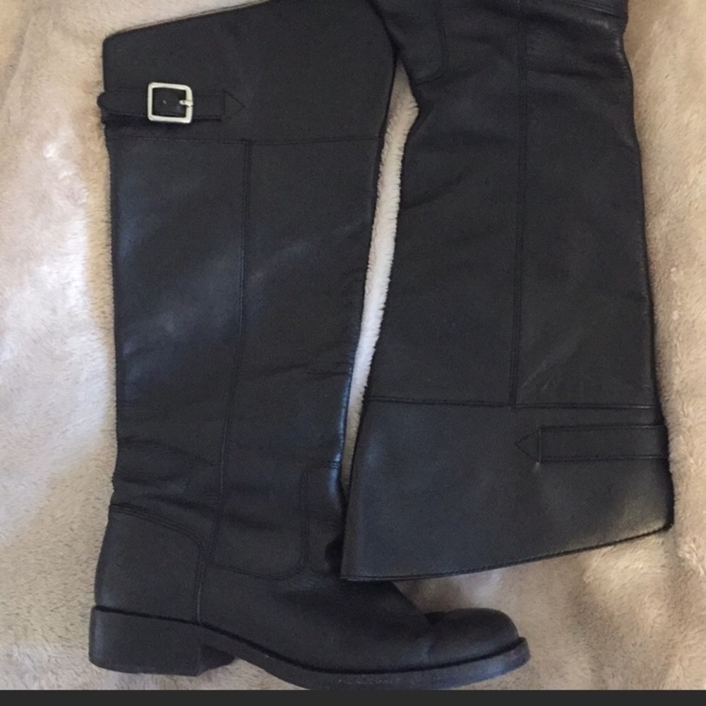 Black Leather Coach Boots